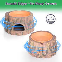 3 in 1 Reptile Hide Cave with Detachable Base & Humidity Dish - image 4