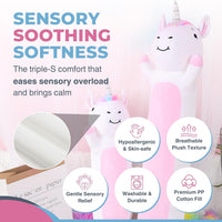 Cuddle Paws Unicorn Plush Body Pillow for Kids, Soft Toy - Unicorn / Small - 23 Inches - image 2