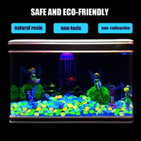 QIAONIUNIU 100 Pcs New Colorful Glow in The Dark Pebbles Stones Rocks - image 4