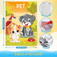 BenLouis Mini Coloring Books Bulk for Kids Ages 4-8-12 （24pcs Classic） – Fun for Kids & Family - 60 / Classic - image 2