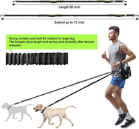 SHINE HAI Retractable Hands Free Dog Leash with Dual Bungees for 2 - Green/Black / For 2 Dog - image 4