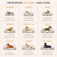 Comfort Expression XXL Dog Bed Waterproof, Extra Large Dog Beds Orthopedic Foam, Washable Dogs Sofa Bed Pet Beds with Removable Cover & Non-Slip Bottom(XX-Large,Beige)