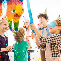 Lemicin 15.75 inch blue pinata stick kit with blindfold, rope and confetti - view 39