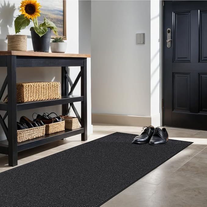 Door Floor Mat Commercial Grade Large Size 3' x 5'Heavy Duty Tough Entry Collection Slip Skid Entrance Mat with Rubber Backing Low Profile and Easy to Clean Indoor Outdoor Rug