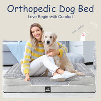 Orthopedic Dog Beds Medium Large Sized Dog, Dog Sofa Bed - Medium(28 * 23 * 6.5 In) / Grey - image 3