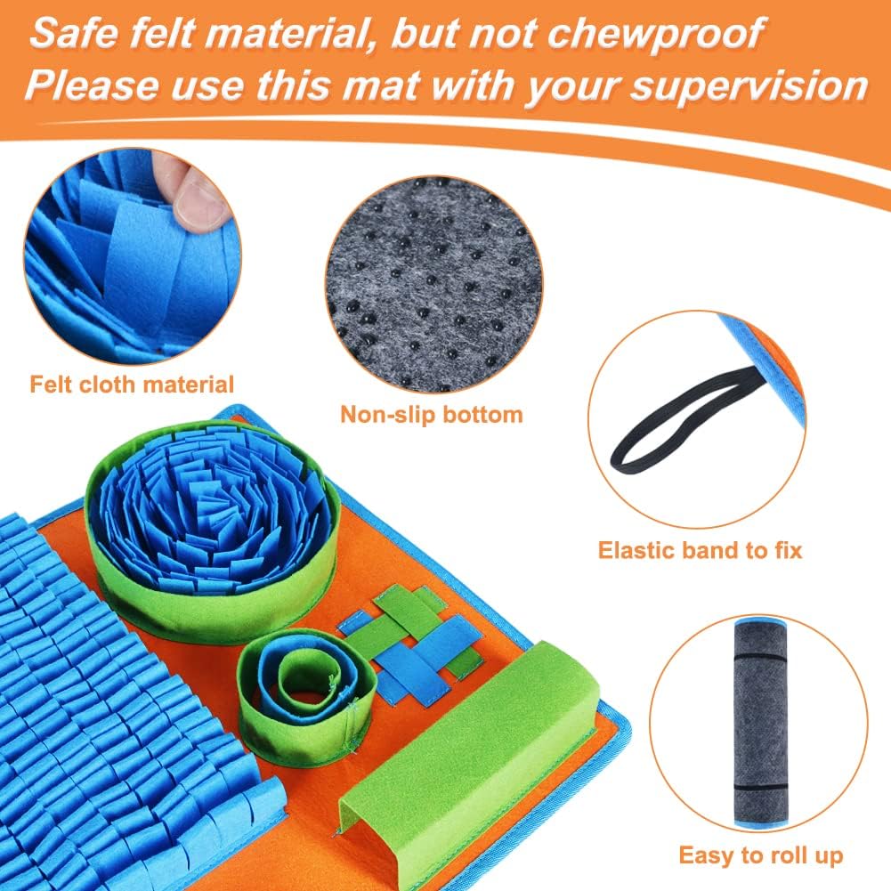 Vivifying Snuffle Mat for Dogs - Blue Green Orange - image 3