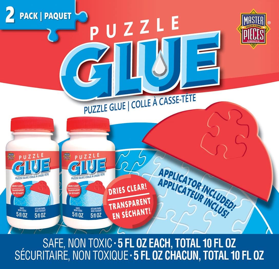 MasterPieces, Puzzle Glue with Wide Plastic Spreader - 2-Pack with Applicator