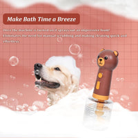 Electric Foaming Shampoo Dispenser for Dog and Cat Bathing - Brown Bear - image 3