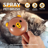 Cat Steam Brush, Self Cleaning Pet Spray Hair Removal Comb with Release Button, 3 in 1 Cat Brush - image 3