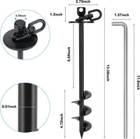 iklekione Dog Tie Out Stake, 360° Swivel -No Tangl - Only Hexagonal Head Stake - image 2