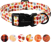 ARING PET Halloween Dog Collar-Cute Fall Dog Collar for Small Dogs - X-Small / Fall Leaf White
