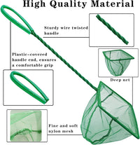 5 Pack Aquarium Fish Net, Multi-Size Fine Quick Fish Catch Nets Nylon Fishing Mesh Nets with Long - image 3