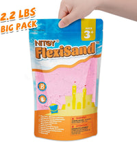 NiToy FlexiSand Toy Sand 2.2Lbs Moldable Sensory Sand for Kids - Pink - image 4