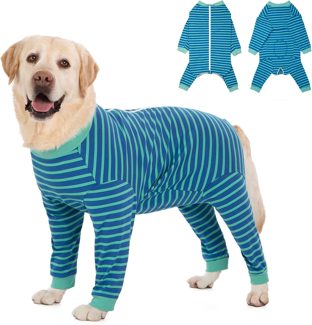 Yeapeeto dog surgery recovery suit in soft cotton spandex with legs
