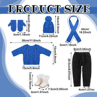 Bencailor 18 inch doll clothes set with jacket, vest, pants, hat and high boots in Christmas cowgirl - view 12