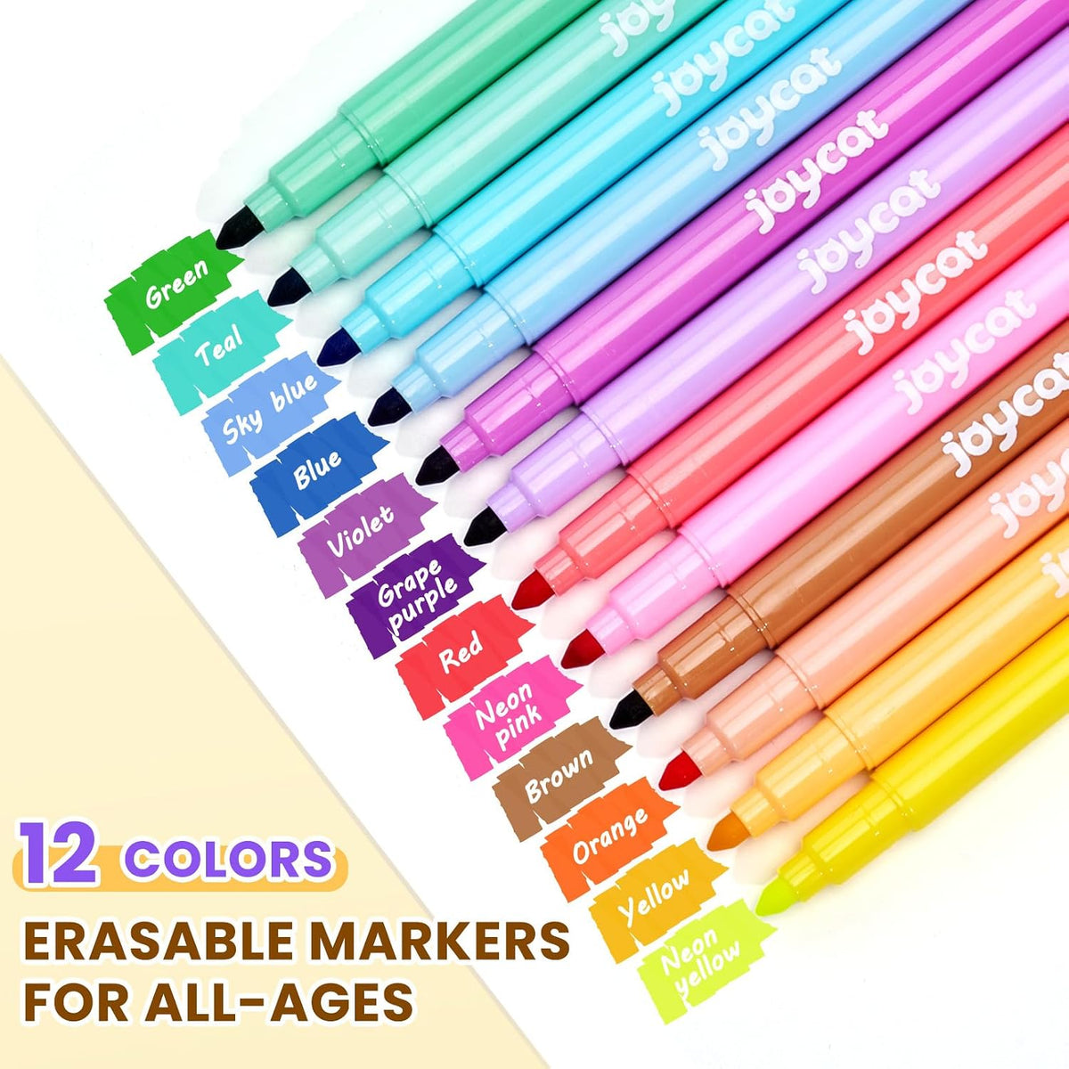 JoyCat 10 Color Changing Markers for Kids Ages 4-8 - Erasable Markers - image 3