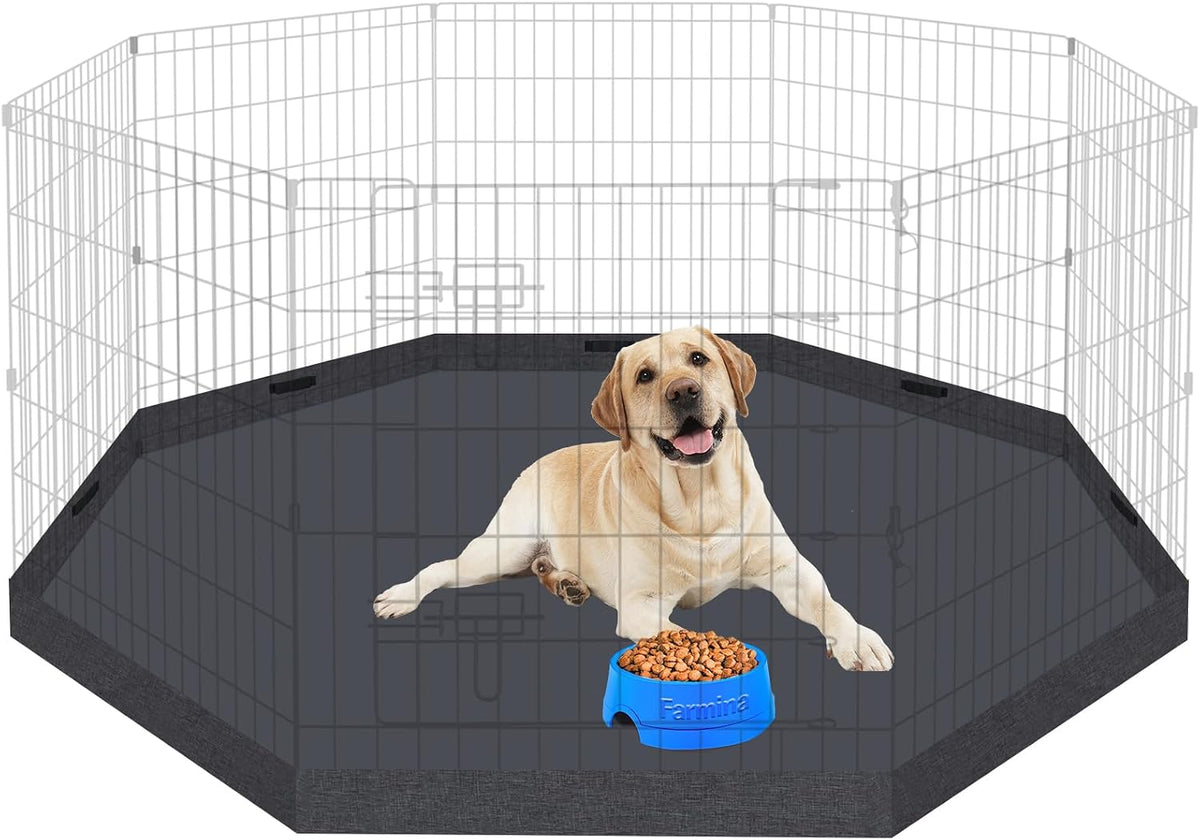 Artmeer 24"H Dog Playpen with Door & Octagonal Top Cover - Octagonal Bottom pad cover