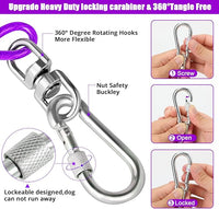 Jenico Dog Tie Out Cable, 10-150FT Runner Cable with Swivel Hook and Shock Spring, Yard & Camping Dog Leash Tether for Small to Medium Pets Up to 500 LBS