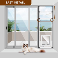Full Glass Cat Door for Window, 32"-37" Adjustable Width - Fit 31"-42" Window Height - image 3