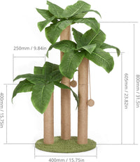 LEMONDA 31.5Inch Palm Tree Cat Scratching Post – Essentials for Cats - Banana Tree - image 3