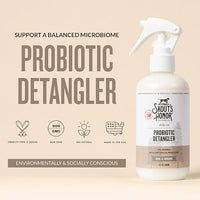 Skout's Honor Pet Detangler Spray - Hydrating & Conditioning with Avocado Oil & Probiotics, 97% Natural, Paraben & Sulfate-Free, softens for a More brushable Coat, Daily Use, 8oz, Dog of The Woods