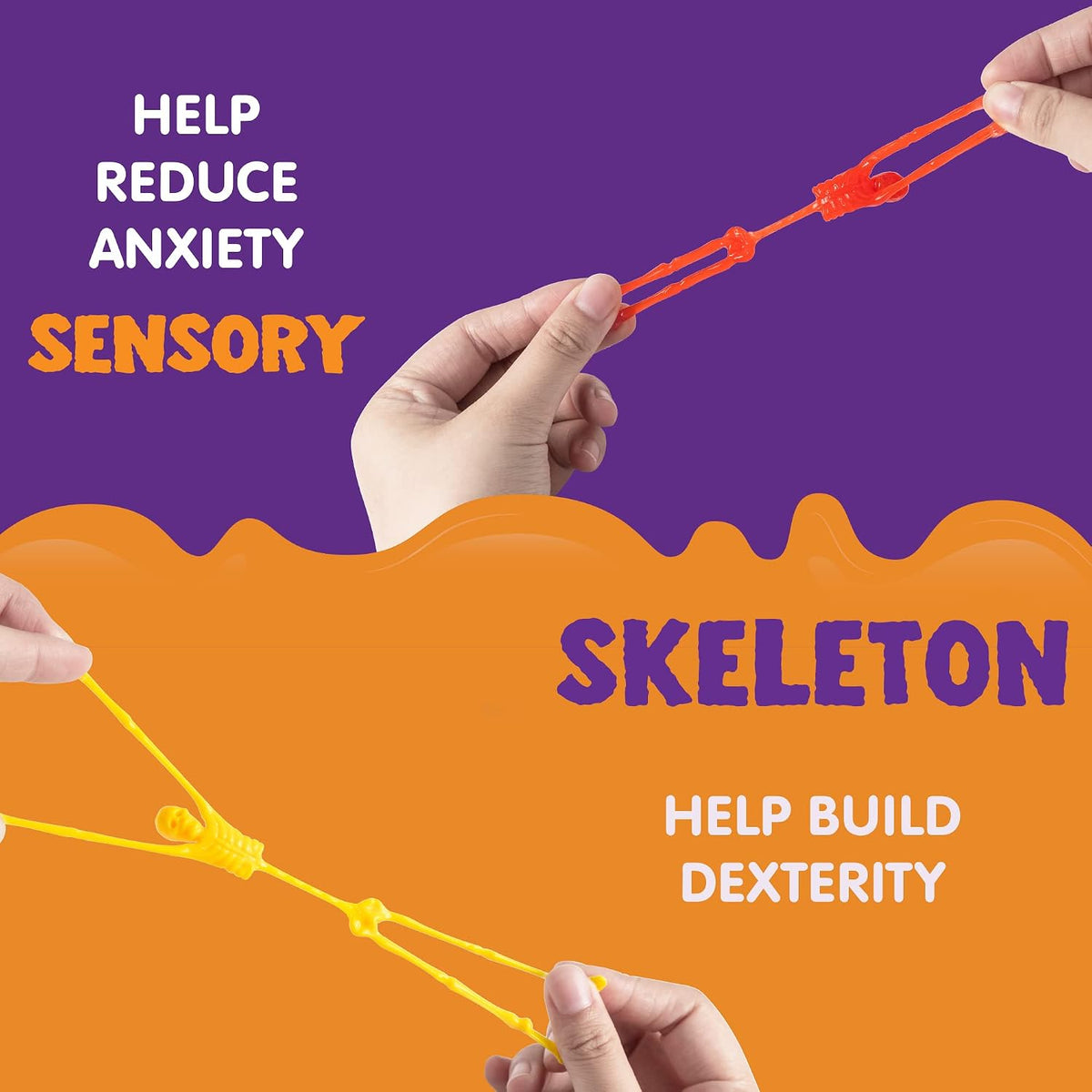 JOYIN 48 PCS Halloween Stretchy Skeletons - 72 - image 3