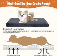 EMPSIGN Dog Bed Mat Crate Pad Mattress, Ultra Soft Pet Kennel - Grey / S(23"*16"*3") - image 2