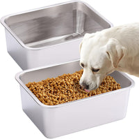 Stainless Steel Dog Water Bowl - 2 Pack-4 Gallon