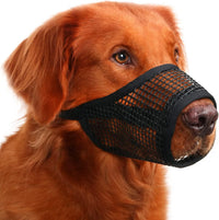 Dog Muzzle, Soft Mesh Muzzles for Small Dogs Biting, XXS - Black / XL-Snout (9½”-10¼”)