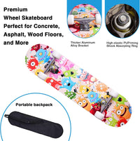 Skateboards for Beginners Kids Boys Girls and Adults, 31''x8'' - Little Monster - image 4