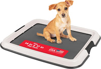 IRIS USA Secure Pee Pad Holder for Regular Sized Dogs - Dark Gray / 14" x 17"