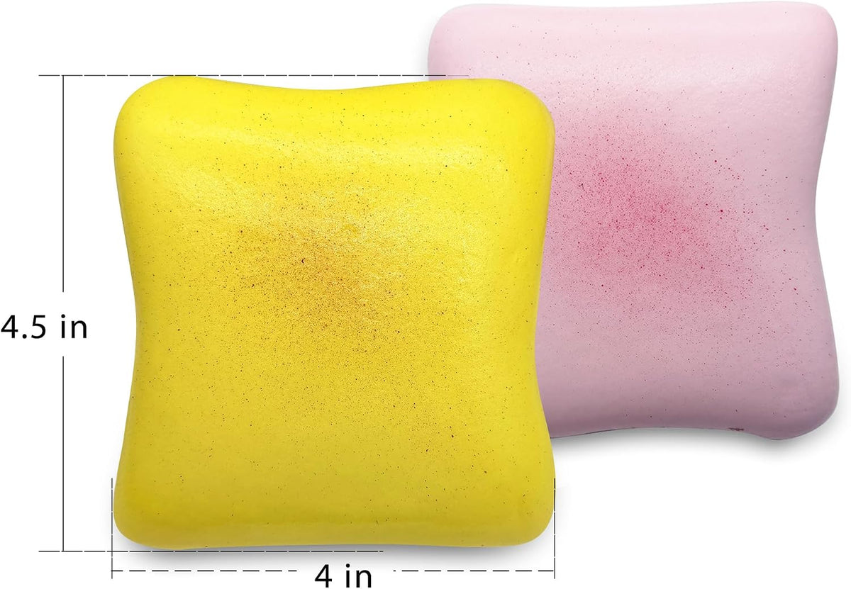 Bread Butter Squishy,Slow Rising Squishy，Stress Balls，Fidget Toy – Fun for Kids & Family - Yellow and Pink - image 2