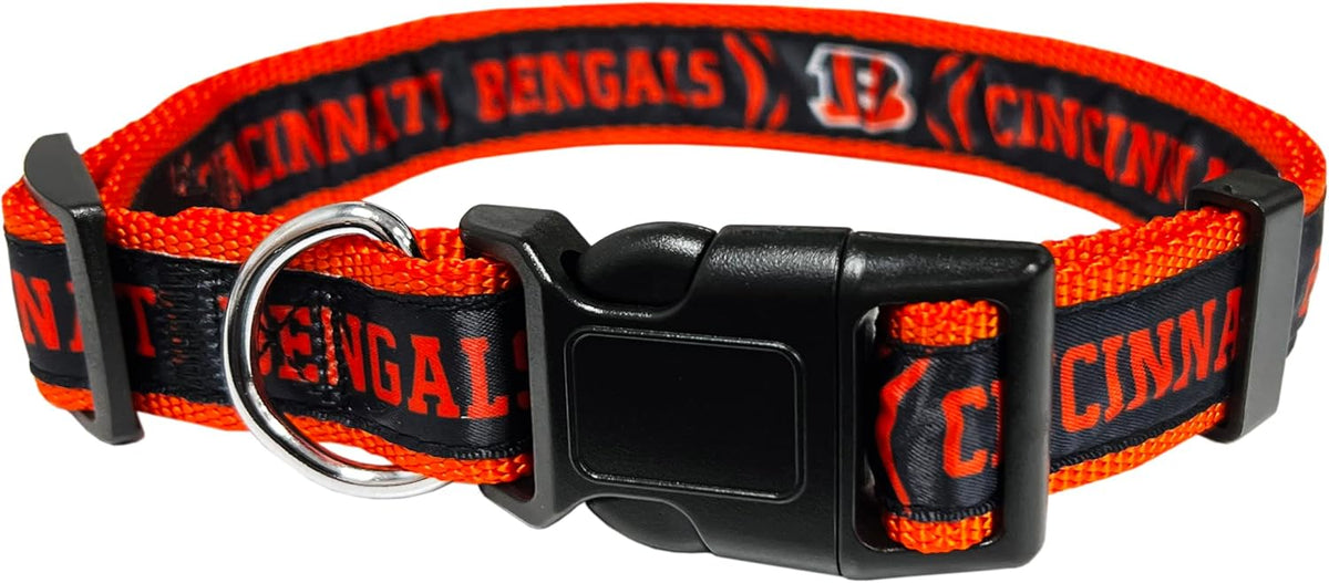 NFL Vikings Dog & Cat Collar - Cincinnati Bengals / Medium