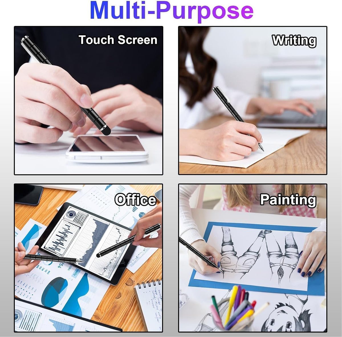 Fidget Gel Pen Gifts for Teens - Black - image 3
