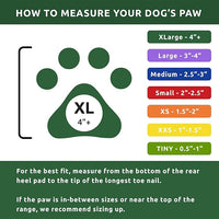 Protex PawZ Rubber Dog Boots for Paws 4" and Up, 24 Total (2 Packs of 12) - All-Weather, Anti-Slip, Waterproof Dog Socks - X-Large, Green