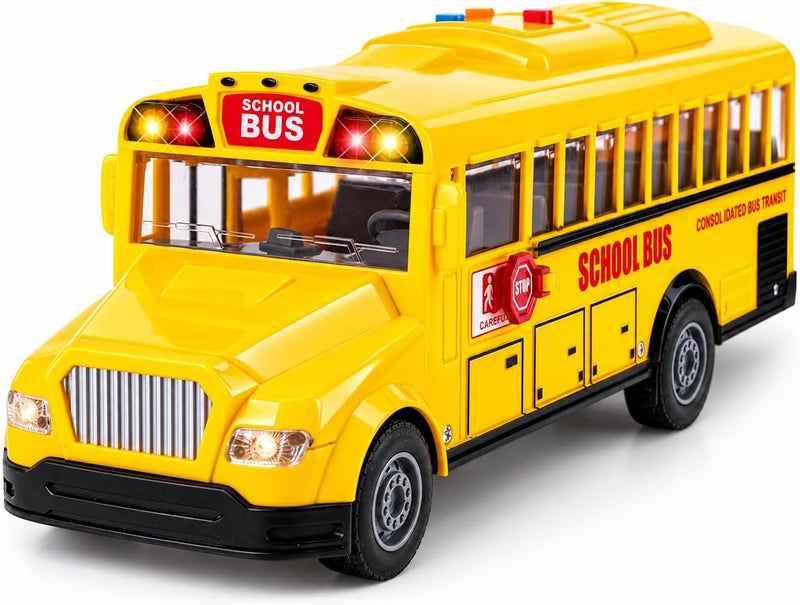 ArtCreativity Yellow School Bus Toys for Toddlers 3-5