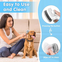Cat Grooming Brush, 9PCS Dog Brush Kit with Pet Nail Clipper and File, Deshedding Brush for Cats, Cats Dog Shedding Brushs for Small Large Pets, Includes Flea Comb, Bath Brushs,Undercoat Rake (Grey)