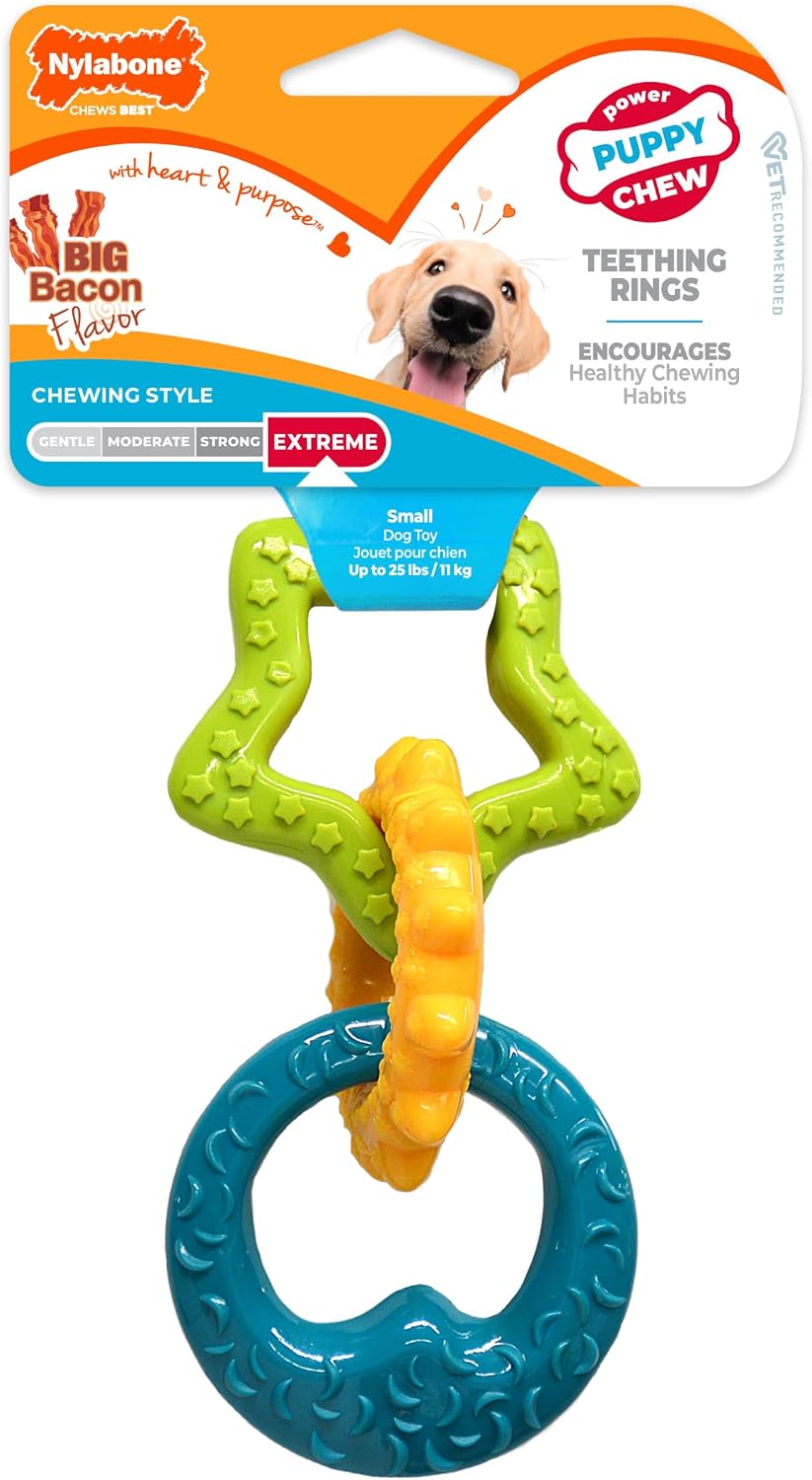 Nylabone Puppy Pacifier Chew Toy - Rings / Small