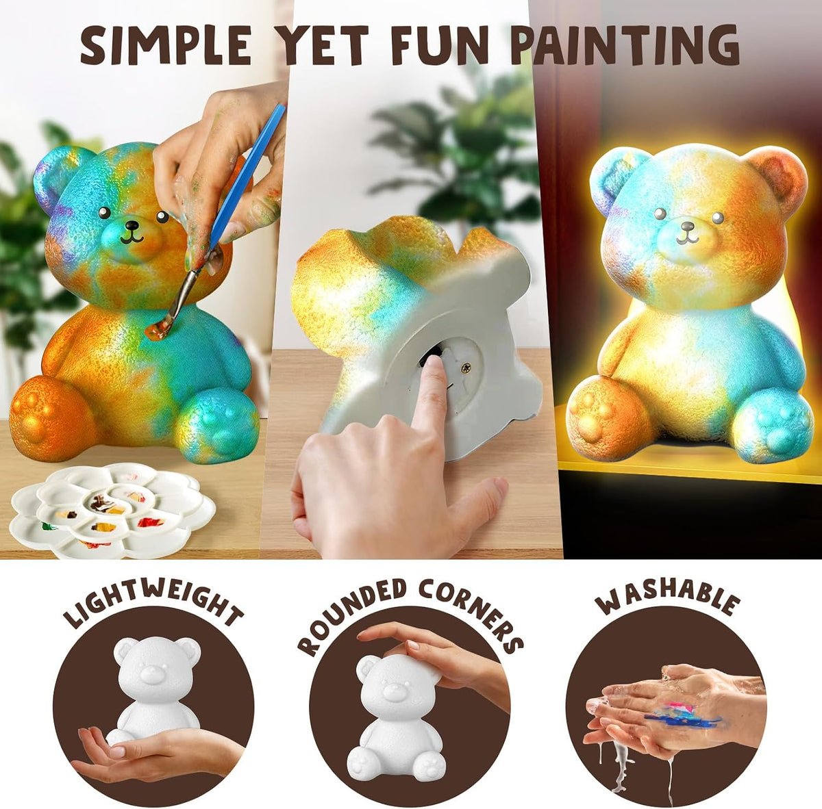 Goodyking Paint Your Own Cat Lamp Kit - Bear 1pcs - image 4