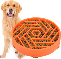 TOBYTO Slow Feeder Dog Bowls Large Medium Breed - Orange