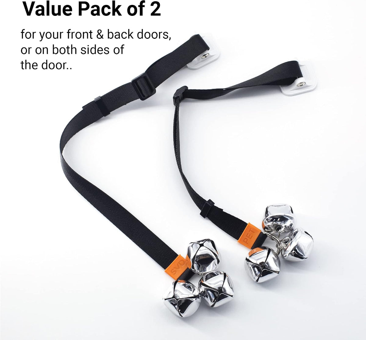 SVD.PET Puppy Bell Doorbell, Dog Bell for Potty Training - 2-PACK / Black - image 2