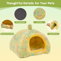 Avont 2-Pack Guinea Pig Tunnel & Hideout Bed Set – Daily Care for Small Pets - Yellow - image 4