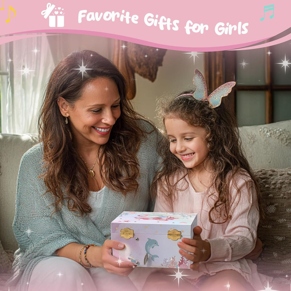 ProCase Musical Unicorn Jewelry Box for Girls, Spinning Unicorn – Fun for Kids & Family - Mermaid (Box Only) - image 4