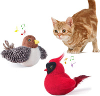 Potaroma Cat Toys Chirping Birds 2 Pcs with Catnip SilverVine