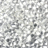 1 Lb (460 g) Clear Sea Glass Stones Irregular Rainbow Glass Pebble Decorative Rock Glaze Quartz Tumbled Gemstone Chips for Aquarium Decoration/Vase Filler/Jewelry Making/Handwork Craft