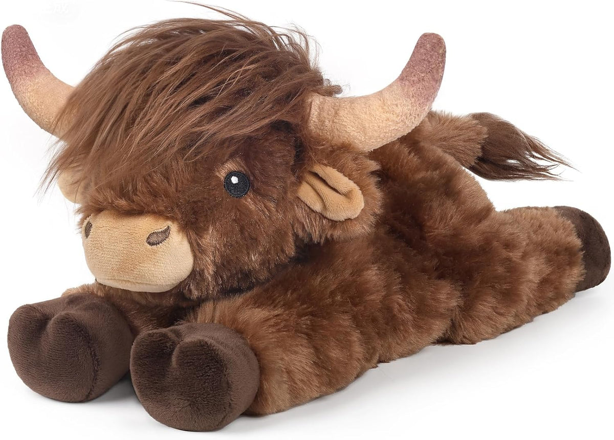 Capybara Stuffed Animals, Microwavable Stuffed Animal Adorable Fluffy Capybara Plush for Warmth - Highland Cow-2