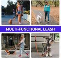 Kazazoo Hands-Free Dog Leash Adjustable Length 5-8 Ft - Orange / M - image 4