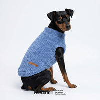 Fitwarm 2 Pack Striped Fleece Dog Sweater - X-Small / Sky Blue-Olive Green - image 2