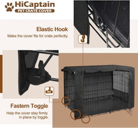 42-Inch Dog Crate Cover with Mesh, Waterproof Kennel Cover - 42.0"L x 28.0"W x 30.0"H / Black - image 3