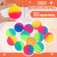 Jenaai 50 pack 45 mm two-color rubber bouncy balls - view 22